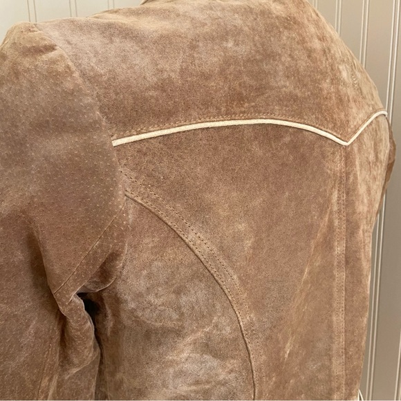 Vintage Le Chateau Y2K 70s Style Suede Leather Jacket Women’s Size Medium - Picture 5 of 10